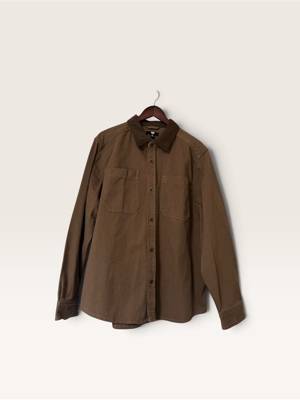 Frye Men's Relaxed Fit Dual Chest Pocketed Denim Barn Shacket